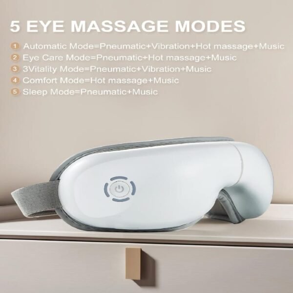 Multifunctional Eye Massager with Heat, Bluetooth Music, and Airbag Eye Care Device, Relieves Migraines and Eye Strain, Improves Dry Eyes, and Aids Sleep - Image 4