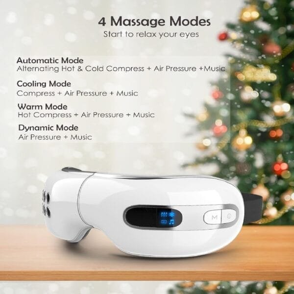 Eye Massager with Heat and Cooling Relax Eye Strain Dry Eyes, Music Heated Eye Massager Reduce Dark Circles - Image 5