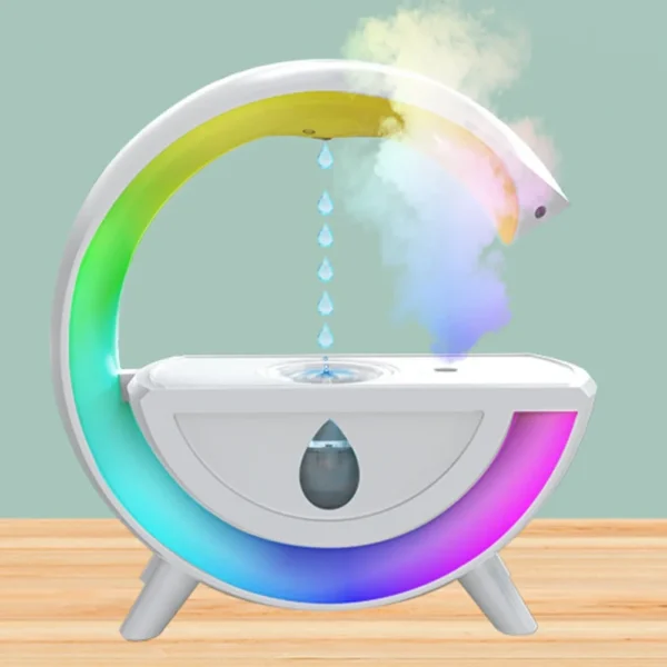 Anti-gravity Air Humidifier Diffuser Creative Aromatherapy Water Droplet RGB Table Lamp Night Light for Office Bedroom