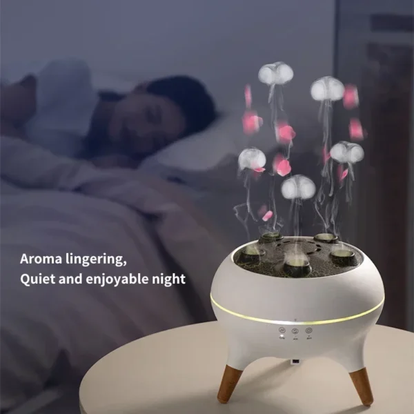 Xiaomi Youpin Dynamic Jellyfish Essential Oil Diffusers 250ML Air Humidifier for Home Bedroom Large Room 7 Colorful Night Lights - Image 5