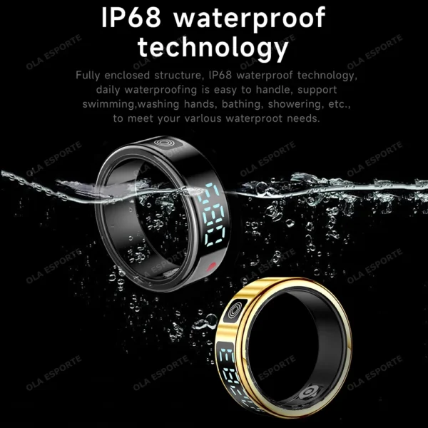 New 5ATM Waterproof Smart Ring Support Display Screen Gesture Operated Camera Video Health Monitor For Xiaomi Samsung Smartring - Image 3