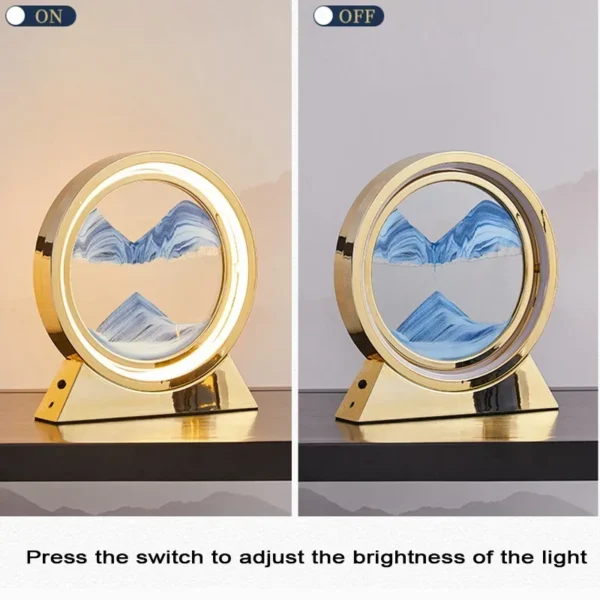 Moving Sand Art Picture Table Lamp Quicksand Night Light 3D Sandscape Hourglass Room Lamps Flowing Sand Painting Home Decor Gift - Image 4