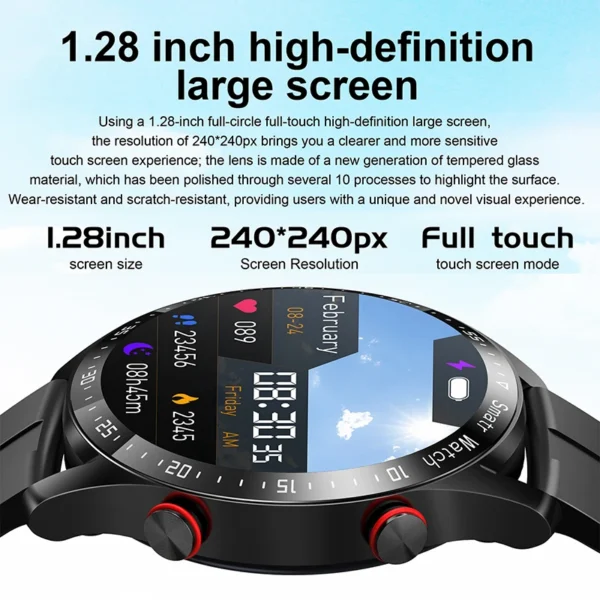 ECG+PPG Bluetooth Call Smart Watch Men Laser Health Blood Pressure Fitnes Sports Watches Man Sports Waterproof Smartwatch+Box - Image 4