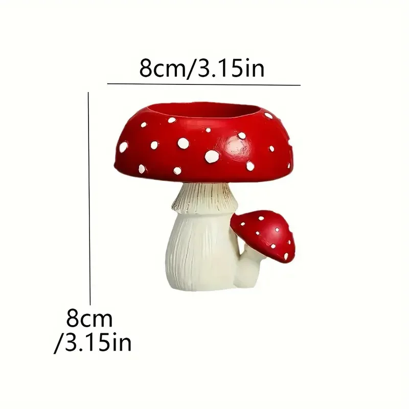 1PCS Mushroom Candle Holder Artistic Candle Holder Christmas Gift Mushroom Candle Holder Scented Resin Candlestick Home Decor