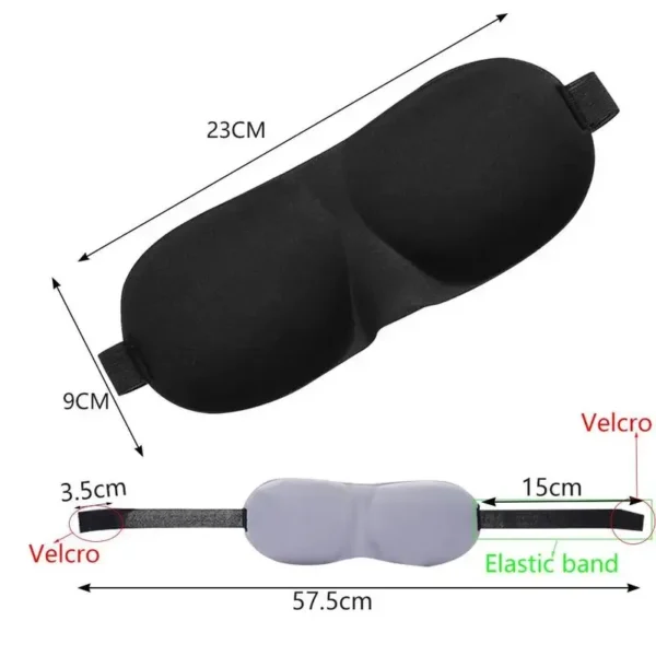 3D Sleeping Mask Block Out light Eye Mask for Sleeping Comfort Eye Shades for Travel Nap Blindfold Sleeping Aid Eye Patch Masks - Image 6