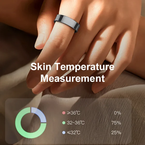 2024 COLMI R09 Smart Ring Men Women with Charging Case, Body Temperature Health and Sleep Monitor For Xiaomi Samsung Phone - Image 3