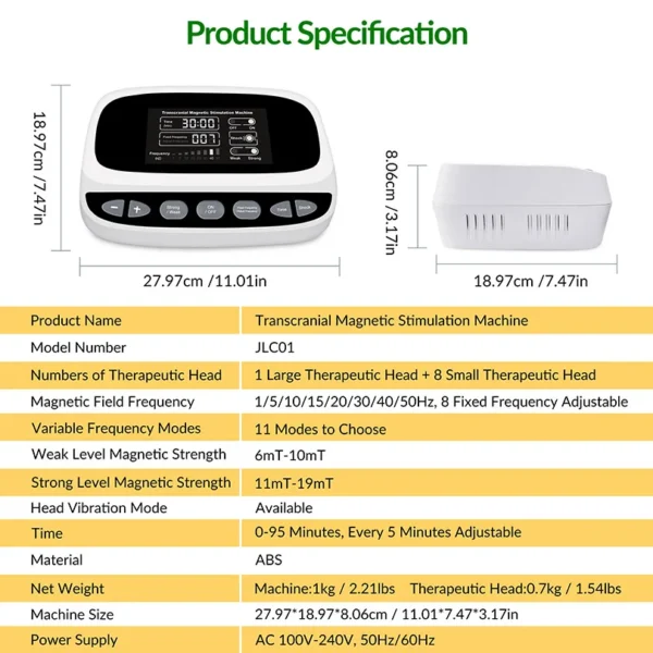 Upgrade Rtms Therapy Neurofeedback Magnetic Stimulation Device for Major Depressive Disorder Treatments Smoking Cessation Autism - Image 5