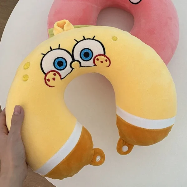 SpongeBob Patrick Star Cosplay Neck Pillows Kawaii Cartoon Memory Foam U-Shaped Pillow Soft Comfortable Airplane Travel Pillow - Image 3