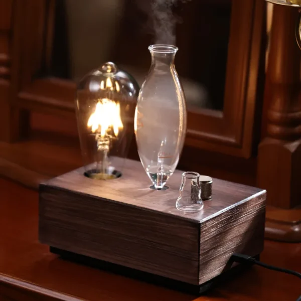 Aroma Diffuser Vintage Tungsten Filament Lamp Aromatherapy Machine Humidifier Lighting Sandalwood Pure Essential Oil Diffuser - Image 5